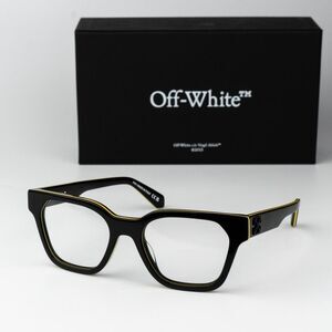 Off-White STYLE 7P Men Eyeglasses Black Yellow Square OERJ07P STYLE 7P 1300